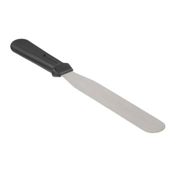 TableCraft Icing Spatula, 13.25 in x 1.375 in x 0.625 in, Stainless Steel, Black Handle