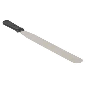 TableCraft 14&quot; Icing Spatula, Stainless Steel, Black ABS Handle