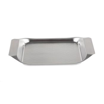 TableCraft Better Burger Collection Small Serving Tray, 10 in x 7 in x 0.5 in, Stainless Steel