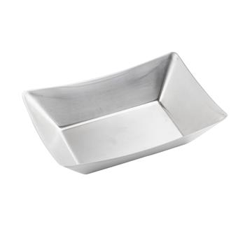 TableCraft Better Burger Collection Medium Fry Tray, 7.5&quot; L x 5&quot; W x 1.88&quot; H, Brushed Stainless Steel