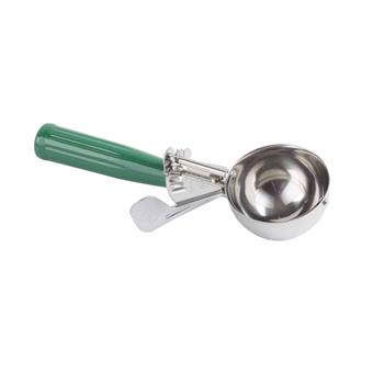 TableCraft Thumb Press Disher, Size 10, 3.75 oz, Stainless Steel, Green