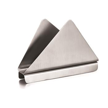 TableCraft Angled Brushed Napkin Holder, 6.75 in x 1.125 in x 3.875 in, Stainless Steel