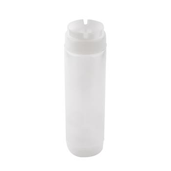 TableCraft&#174; InvertaTop Squeeze Bottle, 24 oz, 63mm Opening, 2.75&quot; x 2.75&quot; x 9&quot;, Clear Polyethylene (LDPE)