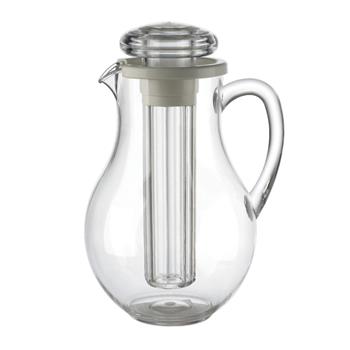 TableCraft Pitcher with Center Ice Core, 2 qt, 7.125 in x 6 in x 10.25 in, Polycarbonate