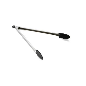 TableCraft Locking Tongs, 16&quot;, Stainless Steel, Black