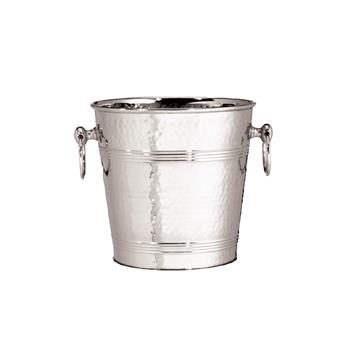 TableCraft Wine Bucket, 8 qt, Stainless Steel with Hammered Finish, 7.5 inDia x 8.5 inH