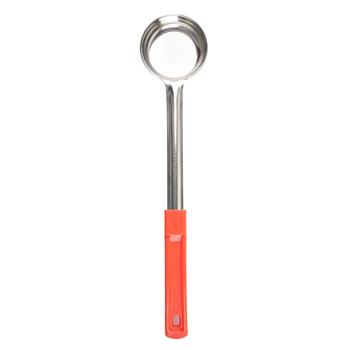 TableCraft Solid Spoodle, 13&quot; x 2.75&quot; x 0.875&quot;, 60 ml, Stainless Steel, Red