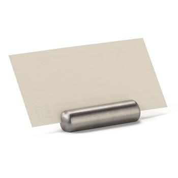TableCraft Bullet Card Holder, 2.125 in x 0.5625 in x 0.5 in, Stainless Steel