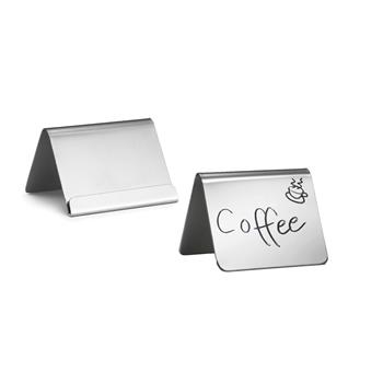 TableCraft Table Tent Card Holder, 2.5 in x 2.25 in x 1.75 in, Stainless Steel
