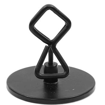 TableCraft Number Stand with Clip, 2 in x 2 in x 2 in, Powder Coated, Black