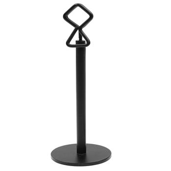 TableCraft Number Stand with Clip, 2 in x 2 in x 6 in, Powder Coated, Black