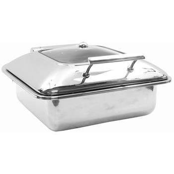 TableCraft Two Third Size Quick View Induction Chafer, 5 qt, 15.875 in x 16.75 in x 8.25 in, Stainless Steel