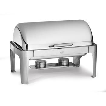 TableCraft Full Size Roll Top Fuel Chafer, 7 qt, 25.5 in x 17.75 in x 17.25 in, Stainless Steel