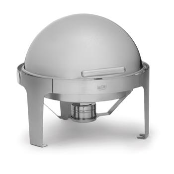 TableCraft Round Roll Top Fuel Chafer, 6 qt, 19.25 in x 20.75 in x 17.25 in, Stainless Steel