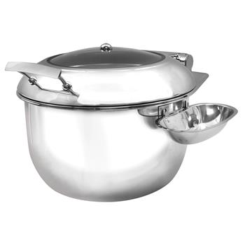 TableCraft Round Quickview Soup Induction Server, 16.25 in x 19.25 in x 13 in, Stainless Steel