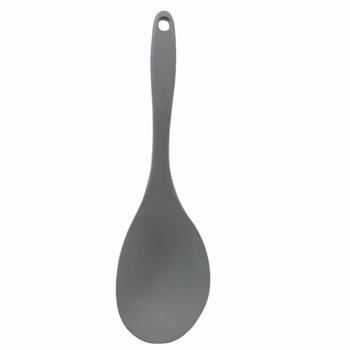 TableCraft Silicone Spoon, 3.3125 in x 1.125 in x 11.625 in, Gray