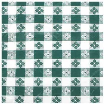 Winco Table Cloth, Plastic, Oblong, 90&quot; L x 52&quot; W, Green