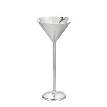 TableCraft Remington Collection Martini Glass Beverage Stand, 14.5 in x 32.5 in, Stainless Steel