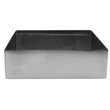 TableCraft Straight-Sided Rectangular Bowl, 6 Qt, 12 in x 10 in x 3.125 in, Stainless Steel