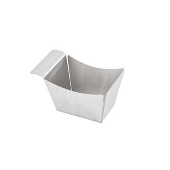 TableCraft Solid Square Side Basket, 5.375 in x 3.375 in x 3.125 in, Stainless Steel