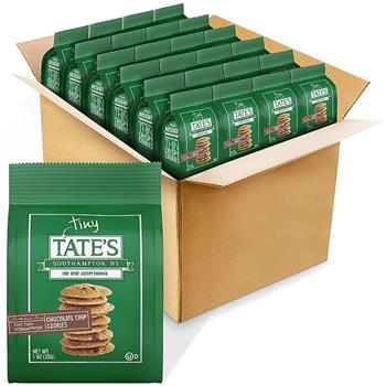 Tate&#39;s Bake Shop Tiny Cookies, Chocolate Chip, 1 oz, 24 Bags/Case