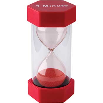 Teacher Created Resources 1 Minute Sand Timer, Large, Red