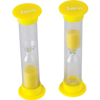 Teacher Created Resources 3 Minute Sand Timers, Small, Yellow