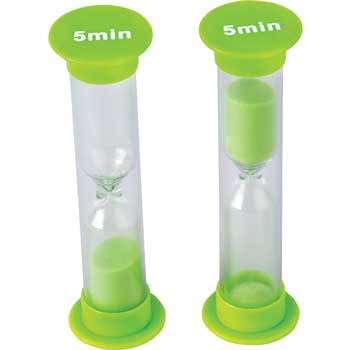 Teacher Created Resources 5 Minute Sand Timers, Small, Green