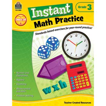 Teacher Created Resources Instant Math Practice, Grade 3