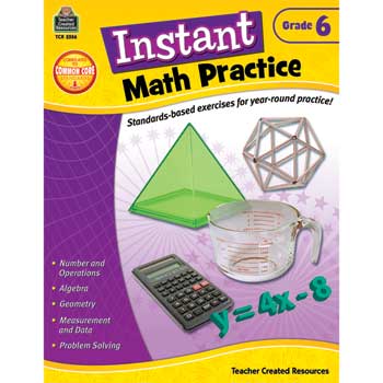 Teacher Created Resources Instant Math Practice, Grade 6