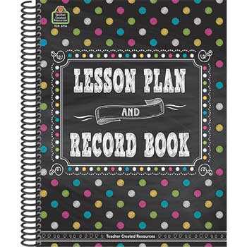 Teacher Created Resources Chalkboard Brights Lesson Plan and Record Book, 8 1/2&quot; x 11&quot;