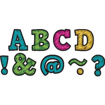 Teacher Created Resources Chalkboard Brights Bold Block 2&quot; Magnetic Letters