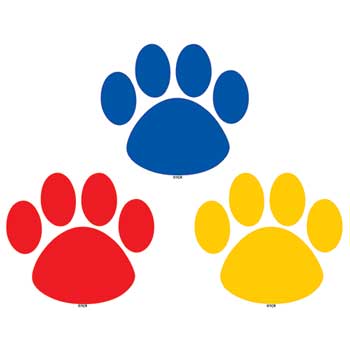 Teacher Created Resources Colorful Paw Prints Magnetic Accents
