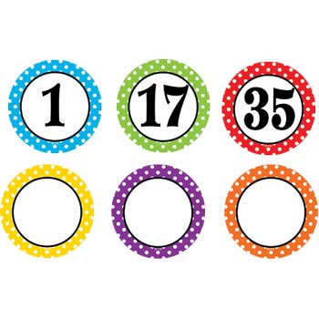 Teacher Created Resources Polka Dots Numbers Magnetic Accents