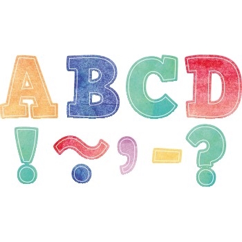 Teacher Created Resources Bold 3in Magnetic Watercolor Letters, 55/PK