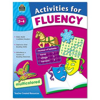 Teacher Created Resources Activities for Fluency, Grades 3 to 4, 144 Pages