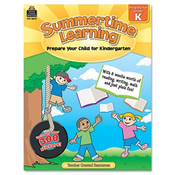 Teacher Created Resources Summertime Learning, Reading, Writing, Math, Grade K, 112 Pages