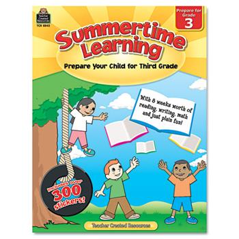 Teacher Created Resources Summertime Learning, Reading, Writing, Math, Grade 3, 112 Pages