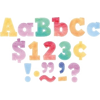 Teacher Created Resources Watercolor Bold Block 4&quot; Letters Combo, 230/PK