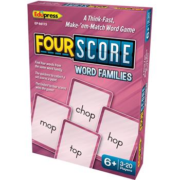 Edupress Four Score Card Game, Word Families