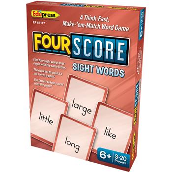 Edupress Four Score Card Game, Sight Words