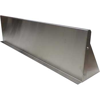 NBR Wall Shelving, Stainless Steel, 12&quot; x 72&quot;, 1.5&quot; Back Riser