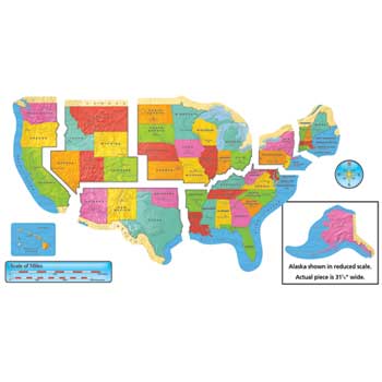 TREND United States Map Bulletin Board Set