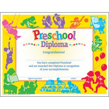 TREND Early Learning Certificates, Preschool Diploma