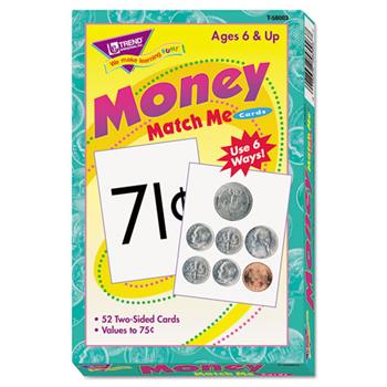 TREND Match Me Cards, Money-US Currency, 52 Cards, Ages 6 and Up