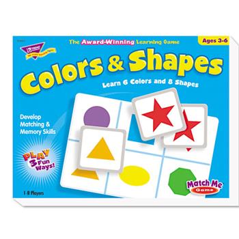 TREND Colors and Shapes Match Me Puzzle Game, Ages 4-7
