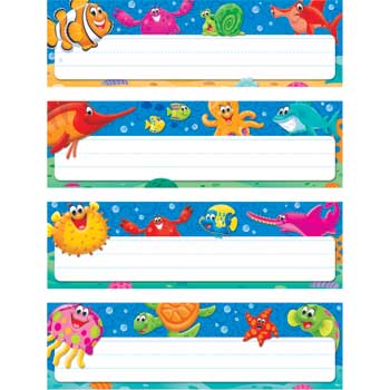 TREND&#174; Sea Buddies Desk Toppers Name Plates Variety Pack,  2 7/8&quot; x 9 1/2&quot;, 32/PK