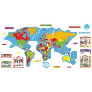 TREND Continents &amp; Countries Bulletin Board Set, 27 Pieces