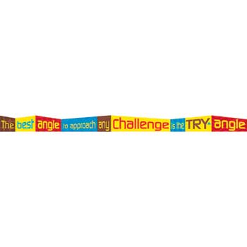 TREND ARGUS&#174; Wall Banner, The Best Angle to Approach Any Challenge is the TRY-angle, 10&#39;