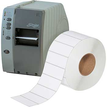 W.B. Mason Co. Industrial Direct Thermal Labels, 4 in x 1-1/2 in, White, 3,850/Roll, 4 Rolls/Case